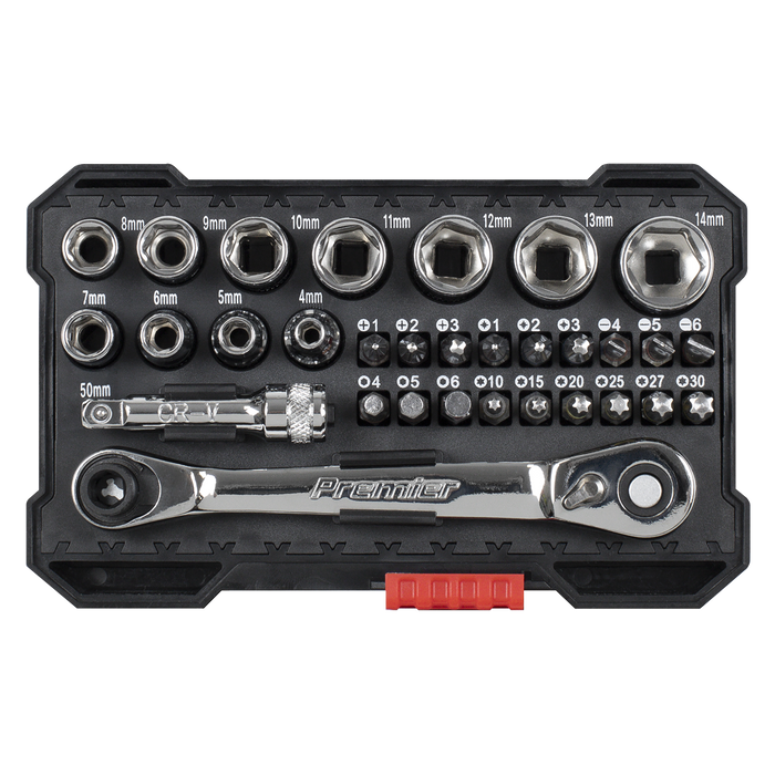Premier Socket & Colour-Coded Bit Set 1/4"Sq Drive 31pc | AK2111