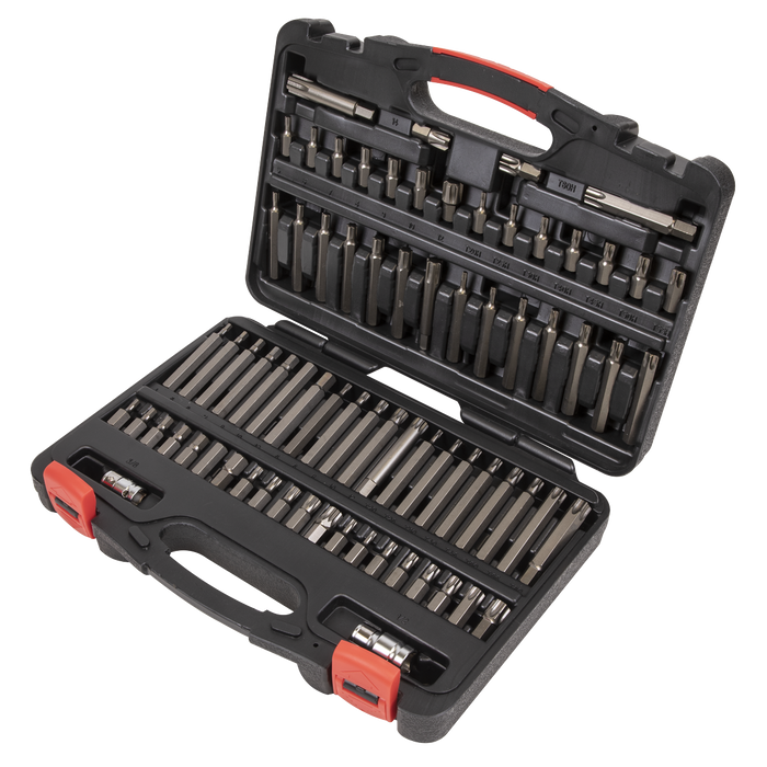Premier TRX-Star*/Security TRX-Star*/Hex/Ribe/Spline Bit Set 3/8" & 1/2"Sq Drive 74pc | AK21974P