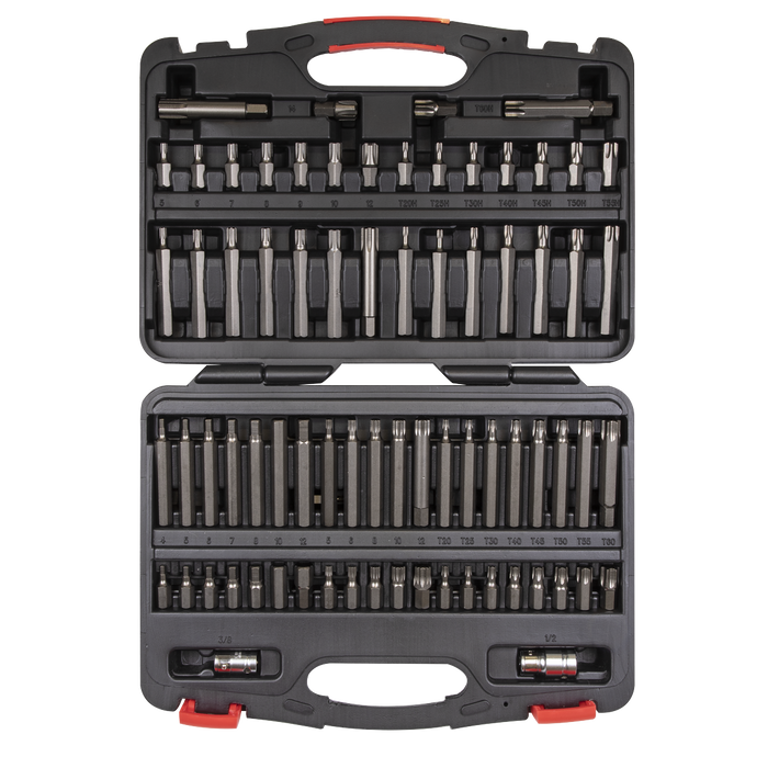 Premier TRX-Star*/Security TRX-Star*/Hex/Ribe/Spline Bit Set 3/8" & 1/2"Sq Drive 74pc | AK21974P
