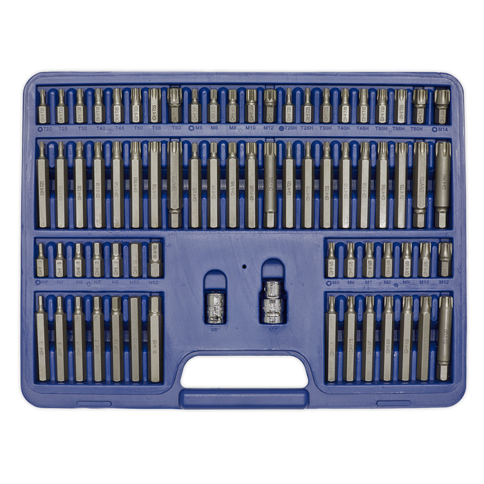 Premier TRX-Star*/Security TRX-Star*/Hex/Ribe/Spline Bit Set 3/8" & 1/2"Sq Drive 74pc | AK21974