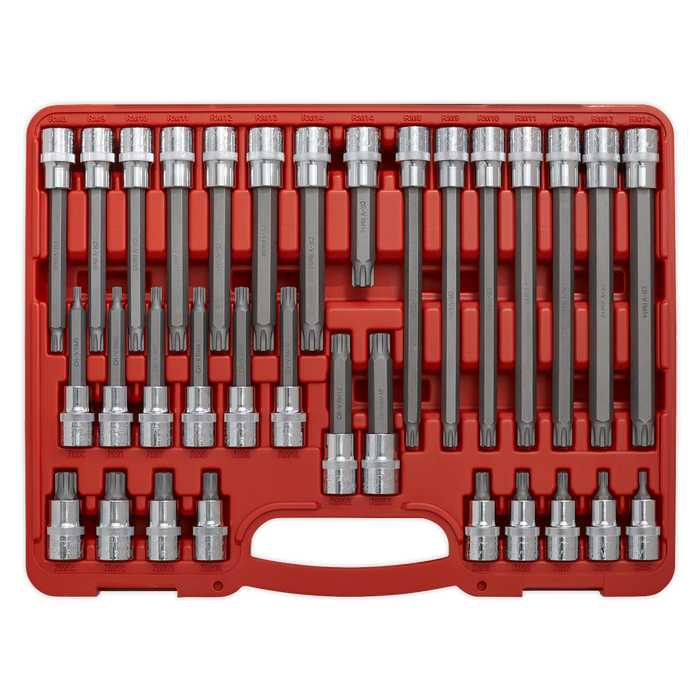 Premier Ribe Socket Bit Set 1/2"Sq Drive 32pc | AK2198