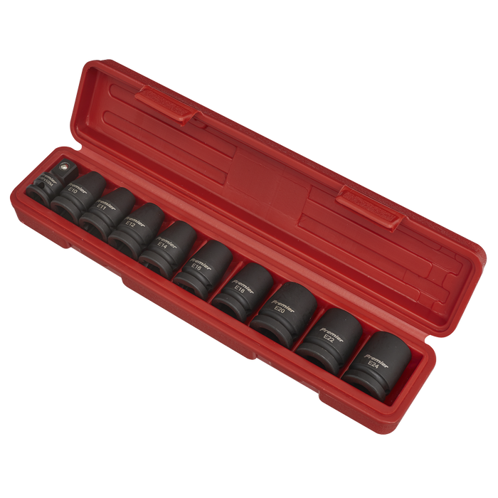 Premier TRX-Star* Female Impact Socket Set 1/2"Sq Drive 10pc | AK2301