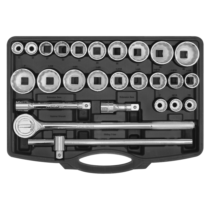 Premier Metric/Imperial Socket Set 3/4"Sq Drive 12-Point 26pc | AK2582