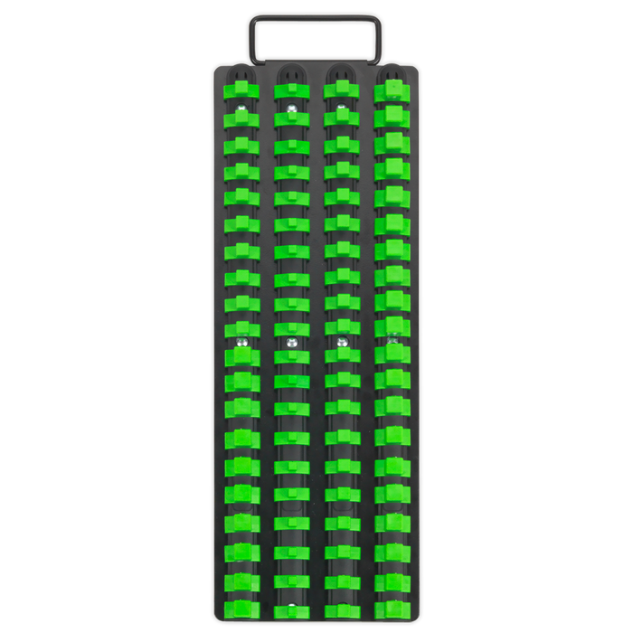 Premier Socket Rail Tray 1/4", 3/8" & 1/2"Sq Drive - Hi-Vis Green | AK27051HV