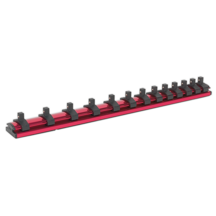 Premier Magnetic Socket Retaining Rail with 13 Clips 1/4"Sq Drive | AK27082