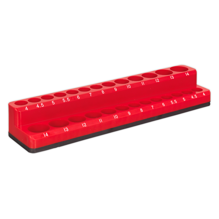 Premier Magnetic Socket Holder 1/4"Sq Drive Capacity 26 Sockets | AK27085