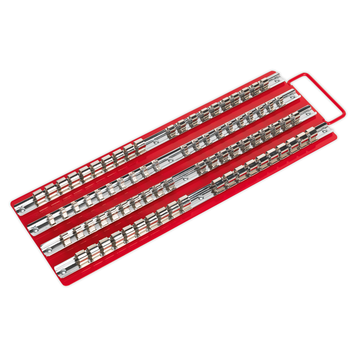 Premier Socket Rail Tray 1/4", 3/8" & 1/2"Sq Drive - Red | AK271
