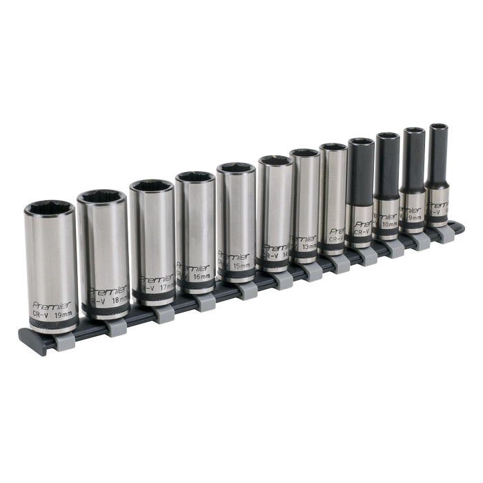 Premier Black Deep Lock-On™ Socket Set 3/8"Sq Drive 12pc | AK2744B