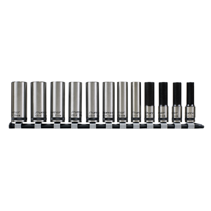 Premier Black Deep Lock-On™ Socket Set 3/8"Sq Drive 12pc | AK2744B