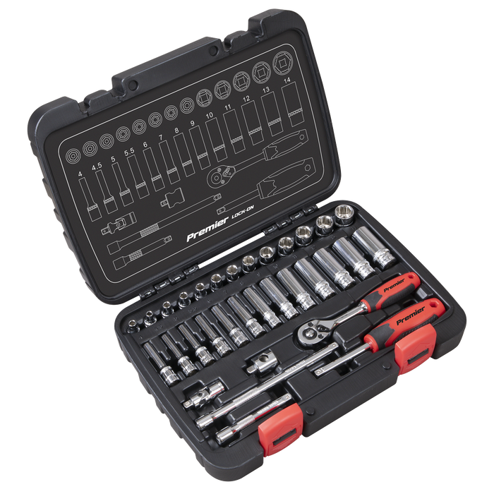 Lock-On™ Socket Set 1/4"Sq Drive 32pc | AK27480