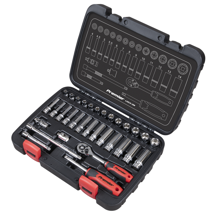 Lock-On™ Socket Set 1/4"Sq Drive 32pc | AK27480