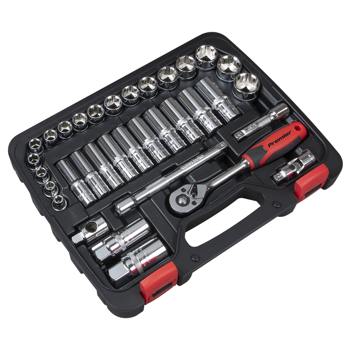 Premier Lock-On™ Socket Set 3/8"Sq Drive 34pc | AK27481