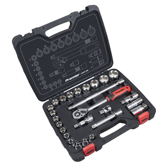 Premier Lock-On™ Socket Set 1/2"Sq Drive 26pc | AK27482