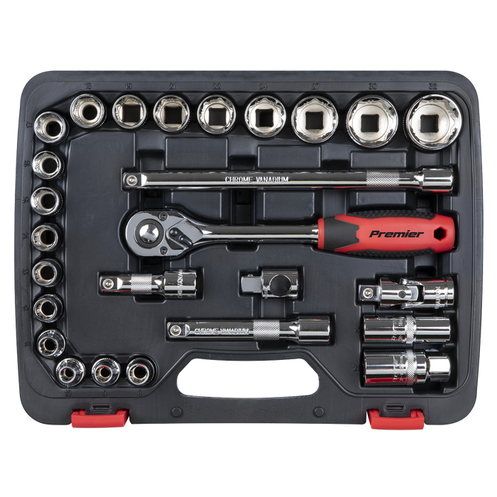 Premier Lock-On™ Socket Set 1/2"Sq Drive 26pc | AK27482