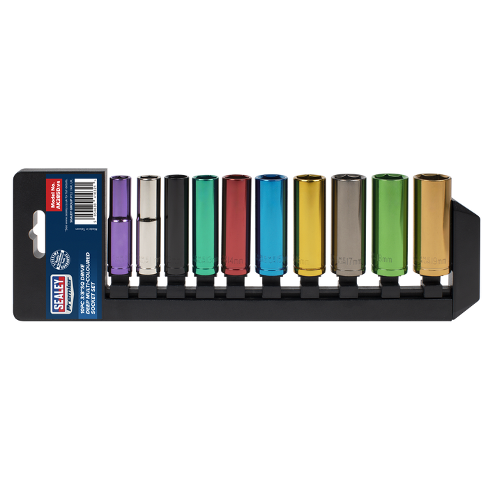 Premier Deep Multi-Coloured Socket Set 3/8"Sq Drive 10pc | AK285D