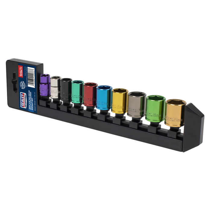 Premier Multi-Coloured Socket Set 3/8"Sq Drive 10pc | AK285
