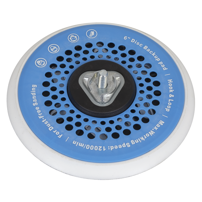 Universal Dust-Free Hook-and-Loop DA Backing Pad 150mm x 5/16"UNF & M8 | AK289