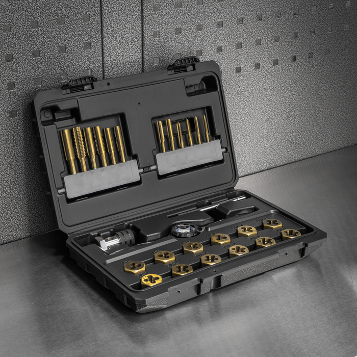 Premier Hexagonal Tap & Die Set 26pc Hexagonal  - Imperial - Titanium Coated | AK3026IMP