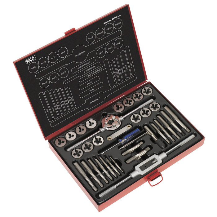 Metric/UNF/BSP Tap & Die Set Split Dies 33pc | AK3033