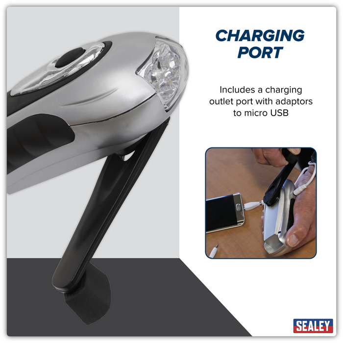 Rechargeable Wind-Up Torch 3 LED | AK3305