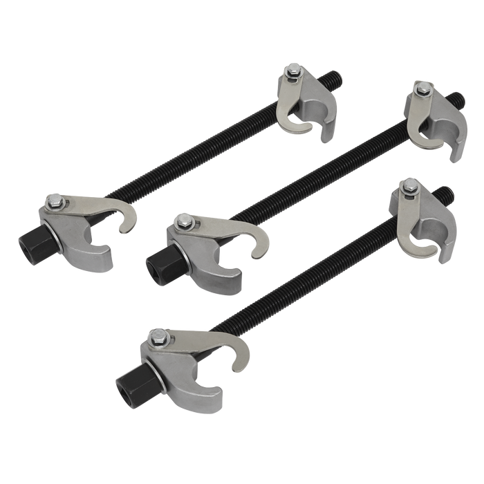 Coil Spring Compressor with Safety Hooks 1200kg 3pc | AK384