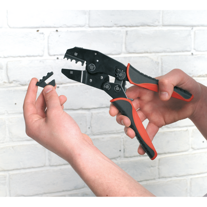 Ratchet Crimping Tool Interchangeable Jaws | AK3857