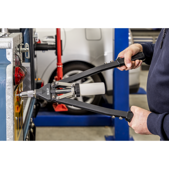 Heavy-Duty Long-Arm Riveter with Collection Bowl | AK3981