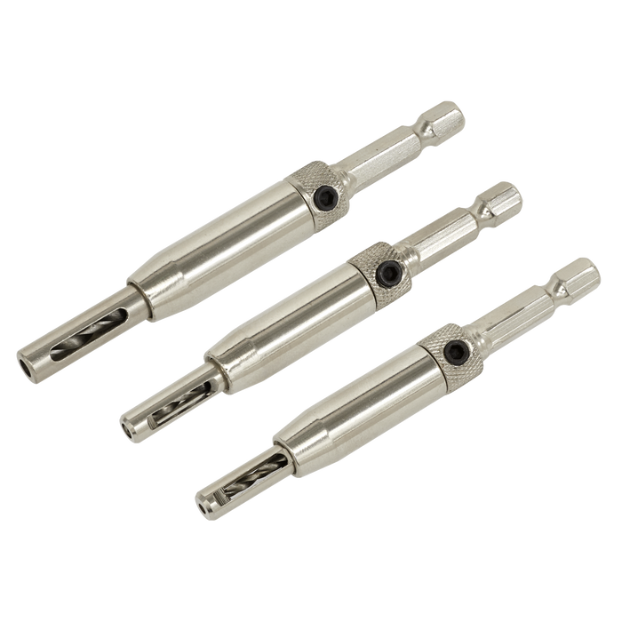 Self-Centring Chamfered Hinge Drill Set 3pc | AK3HD