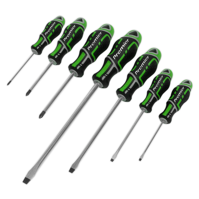 Premier GripMAX® Screwdriver Set 7pc - Hi-Vis Green | AK4321HV