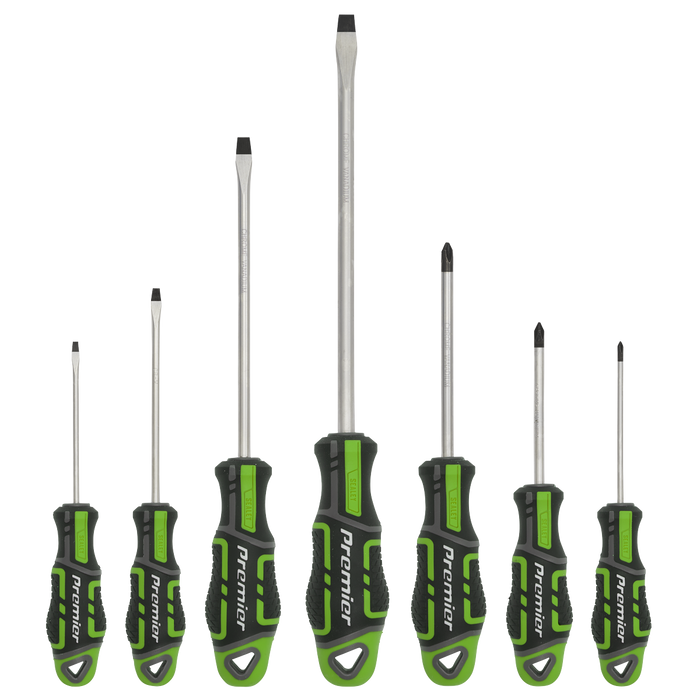 Premier GripMAX® Screwdriver Set 7pc - Hi-Vis Green | AK4321HV
