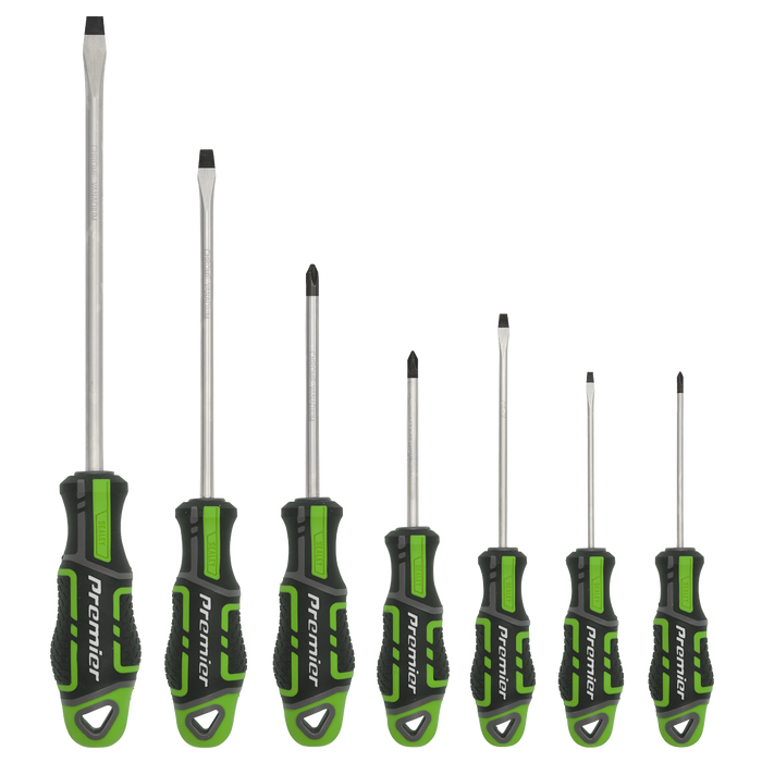 Premier GripMAX® Screwdriver Set 7pc - Hi-Vis Green | AK4321HV