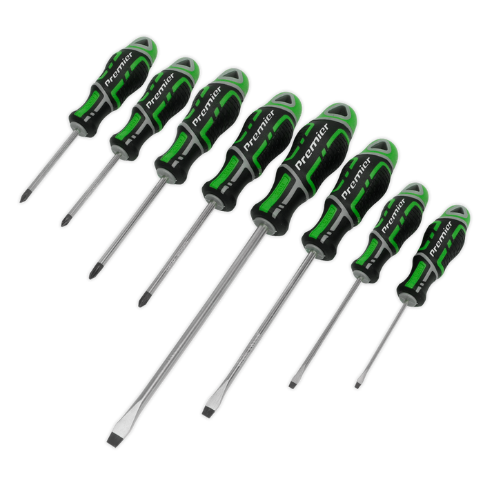 Premier GripMAX® Screwdriver Set 8pc - Hi-Vis Green | AK4322HV
