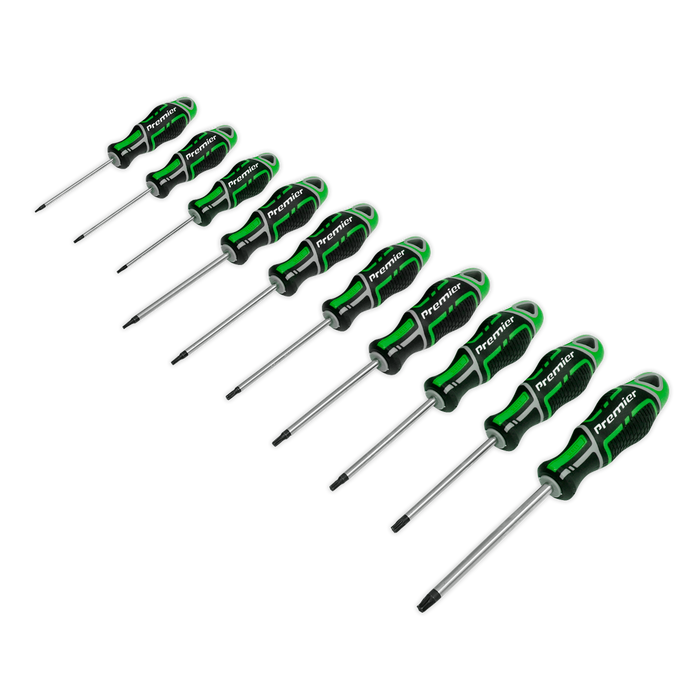 Premier GripMAX® TRX-Star* Screwdriver Set 10pc - Hi-Vis Green | AK4324HV