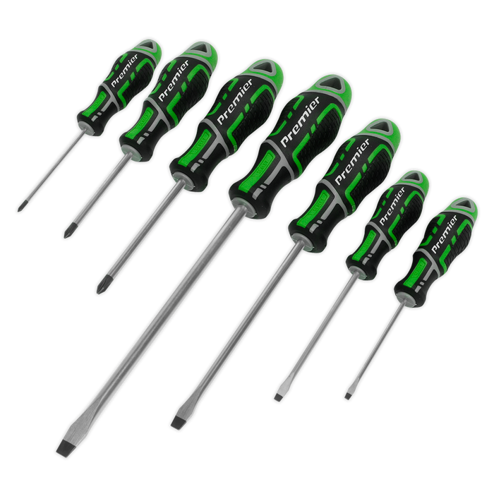Premier GripMAX® Screwdriver Set 7pc - Hi-Vis Green | AK4325HV