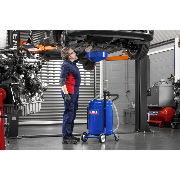 Air Discharge Mobile Oil Drainer with Probes 90L | AK459DX