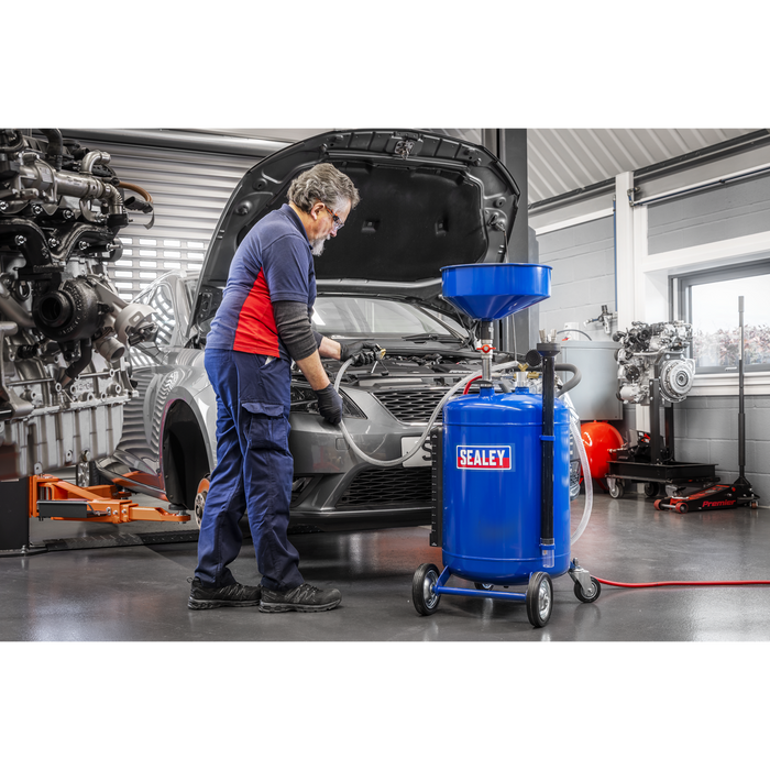 Air Discharge Mobile Oil Drainer with Probes 90L | AK459DX