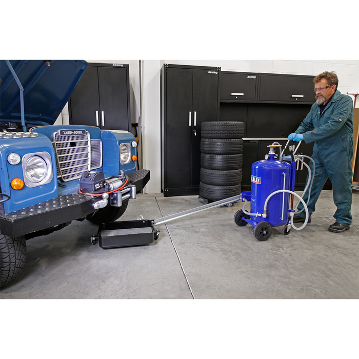 Cantilever Air Discharge Mobile Oil Drainer with Probes 80L | AK462DX