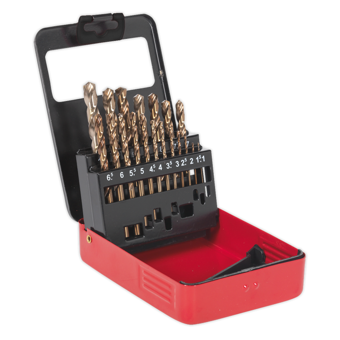 HSS Cobalt Fully Ground Drill Bit Set 19pc | AK4701