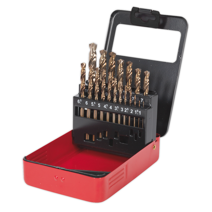 HSS Cobalt Fully Ground Drill Bit Set 19pc | AK4701
