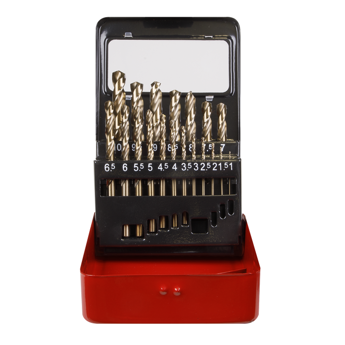 HSS Cobalt Fully Ground Drill Bit Set 19pc | AK4701