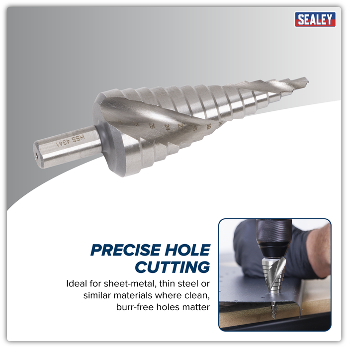 Spiral Flute HSS 4341 Step Drill Bit 4-30mm | AK4748