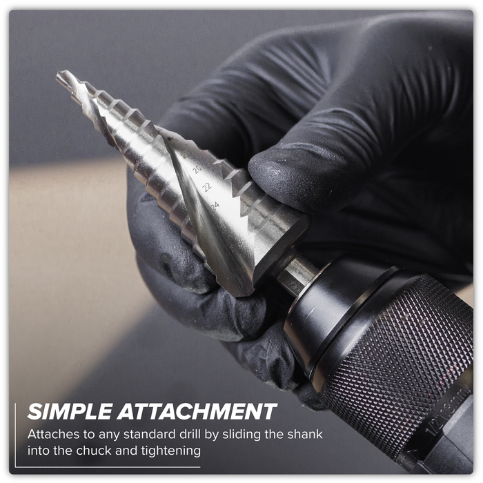 Spiral Flute HSS 4341 Step Drill Bit 4-30mm | AK4748