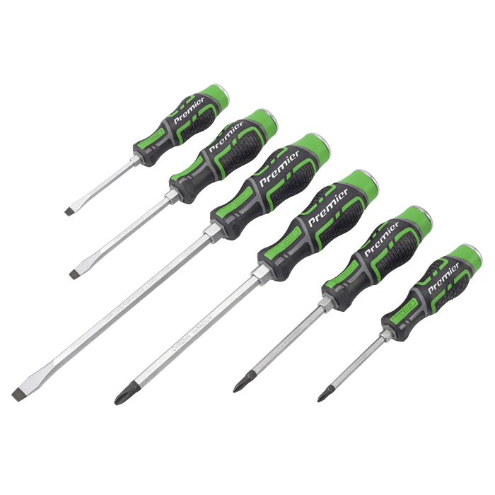 Premier Hammer-Thru Screwdriver Set 6pc - Hi-Vis Green | AK4940HV