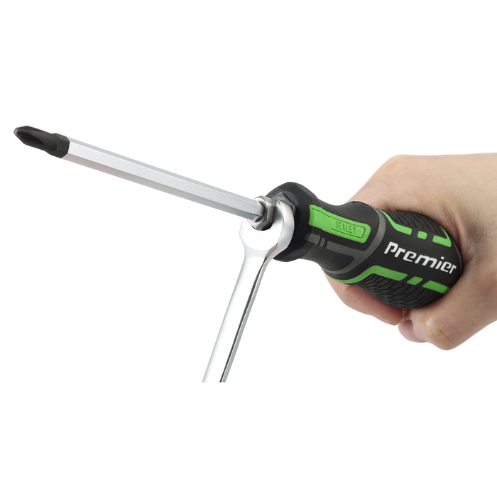 Premier Hammer-Thru Screwdriver Set 9pc - Hi-Vis Green | AK4941HV
