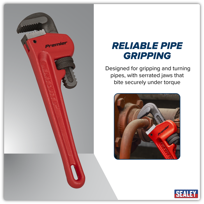 Premier Cast Steel Pipe Wrench European Pattern 200mm | AK5101
