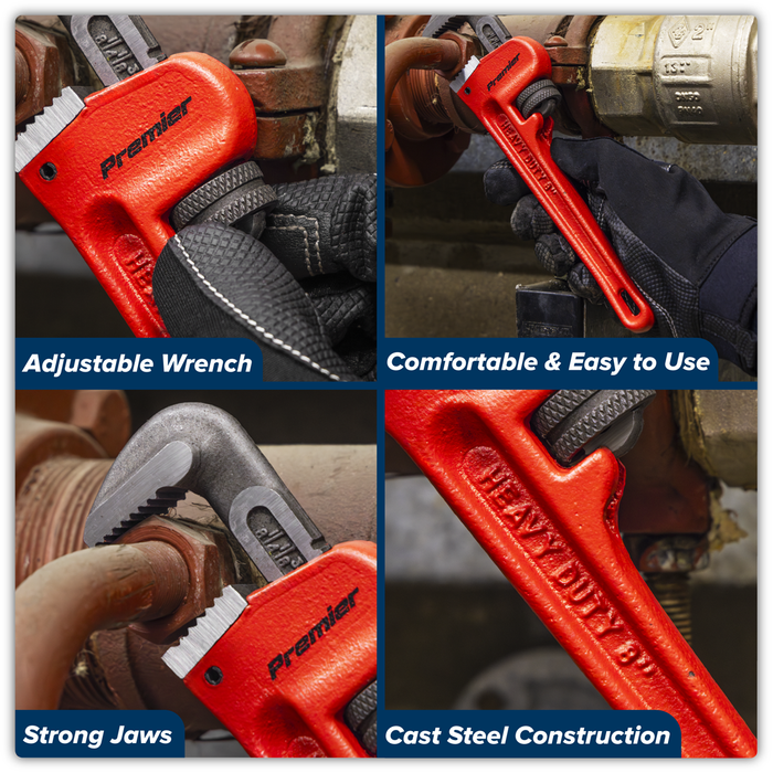 Premier Cast Steel Pipe Wrench European Pattern 200mm | AK5101