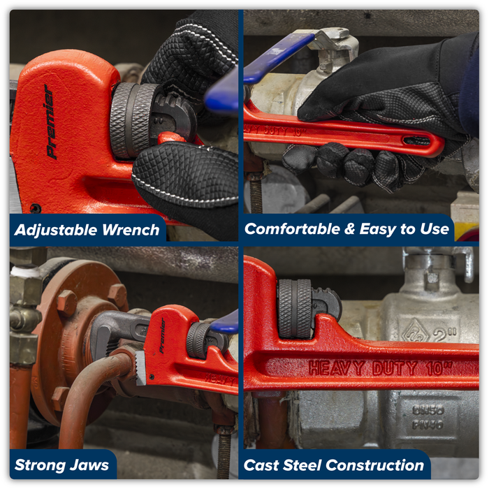 Premier Cast Steel Pipe Wrench European Pattern 250mm | AK5102