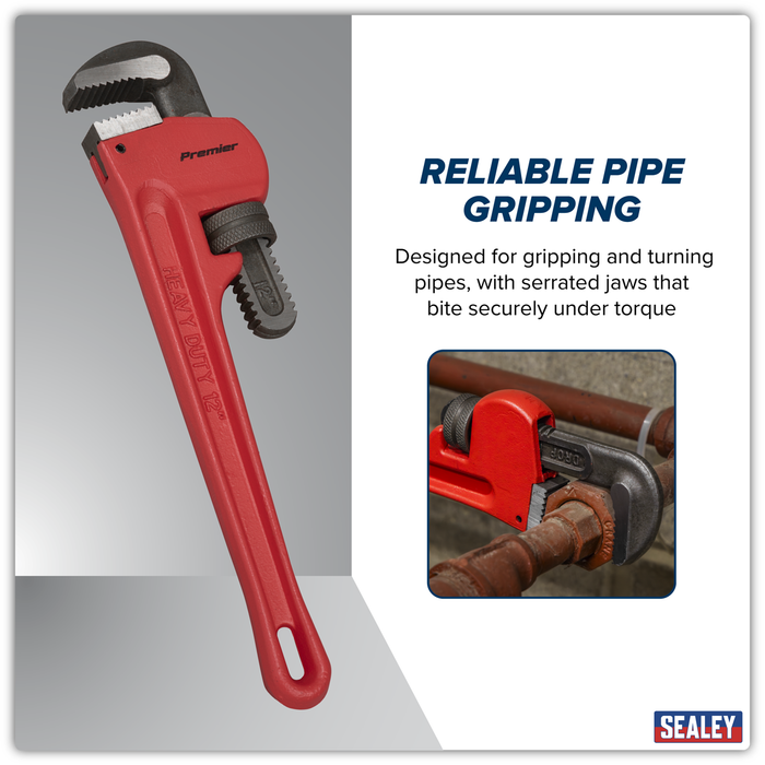 Premier Cast Steel Pipe Wrench European Pattern 300mm | AK5103
