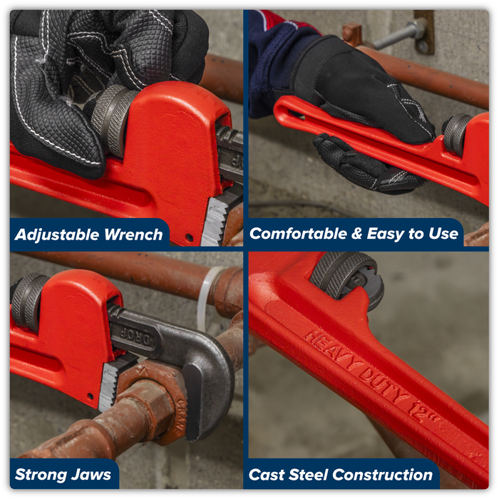 Premier Cast Steel Pipe Wrench European Pattern 300mm | AK5103