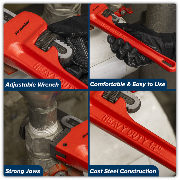 Premier Cast Steel Pipe Wrench European Pattern 350mm | AK5104